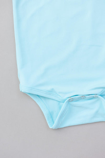 Mila & Rose:  Aqua S/S Flutter Bodysuit