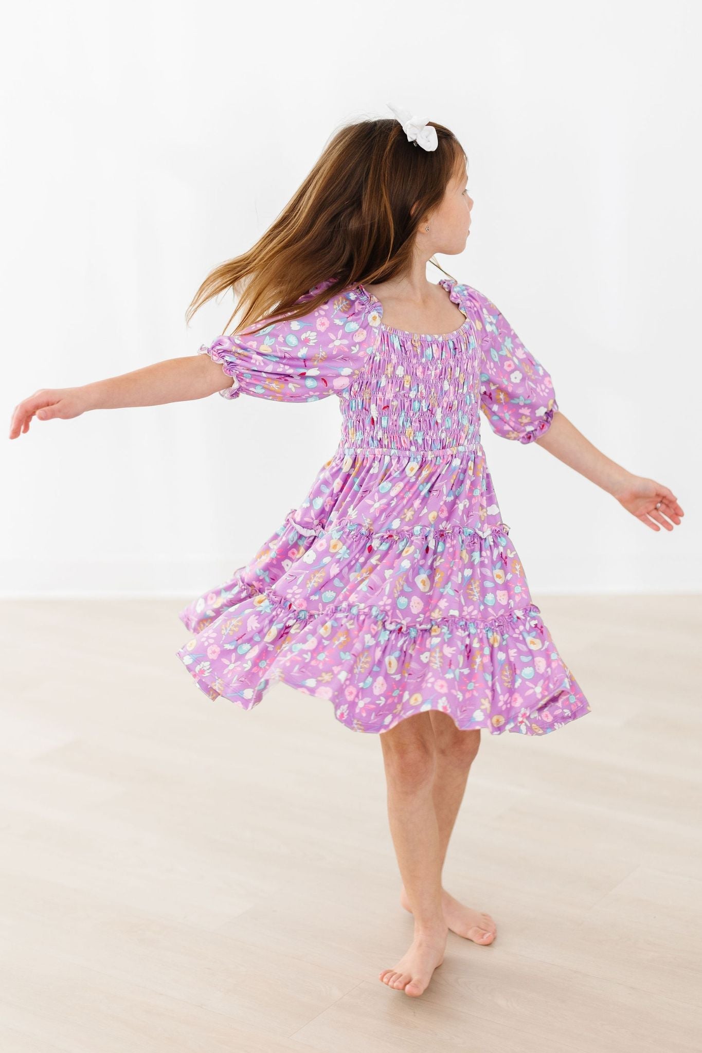 Mila & Rose:  Playful Posy Smocked Ruffle Dress