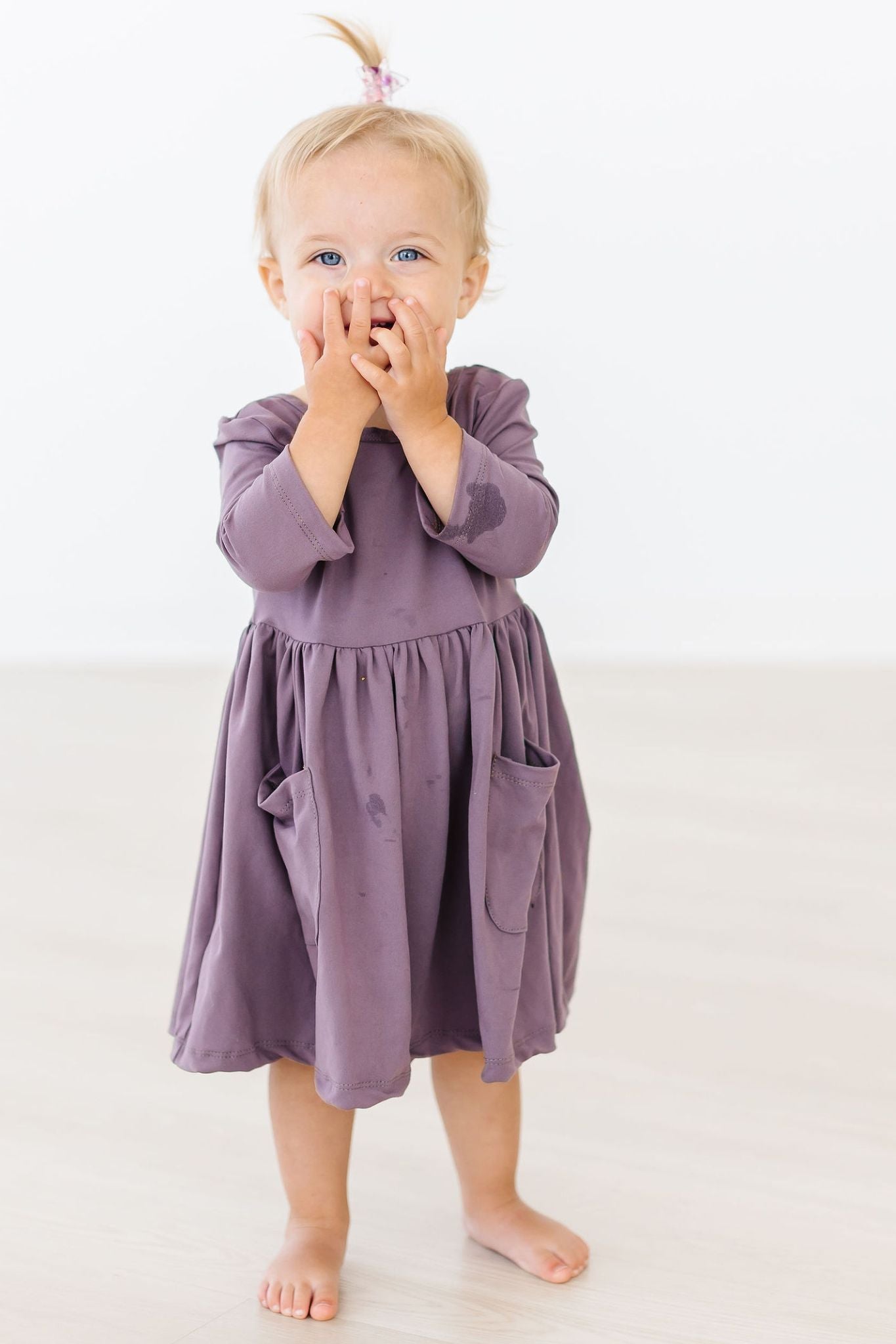 Mila & Rose:  Vintage Violet 3/4 Pocket Twirl Dress