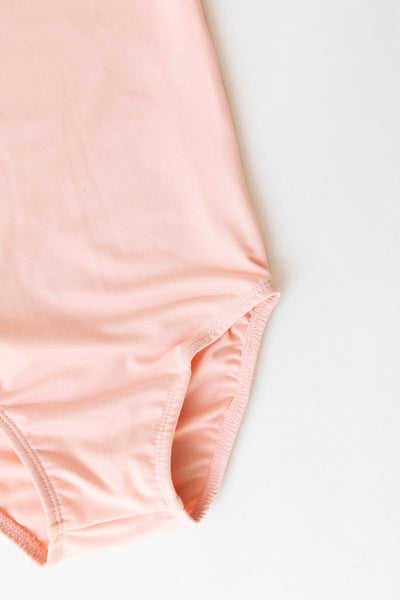 Mila & Rose:  Peach S/S Flutter Sleeve Leotard