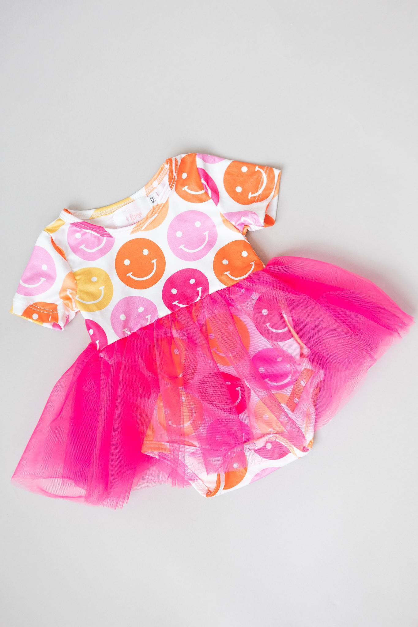 Mila & Rose:  Don't Worry, Be Hippy Tutu Bodysuit