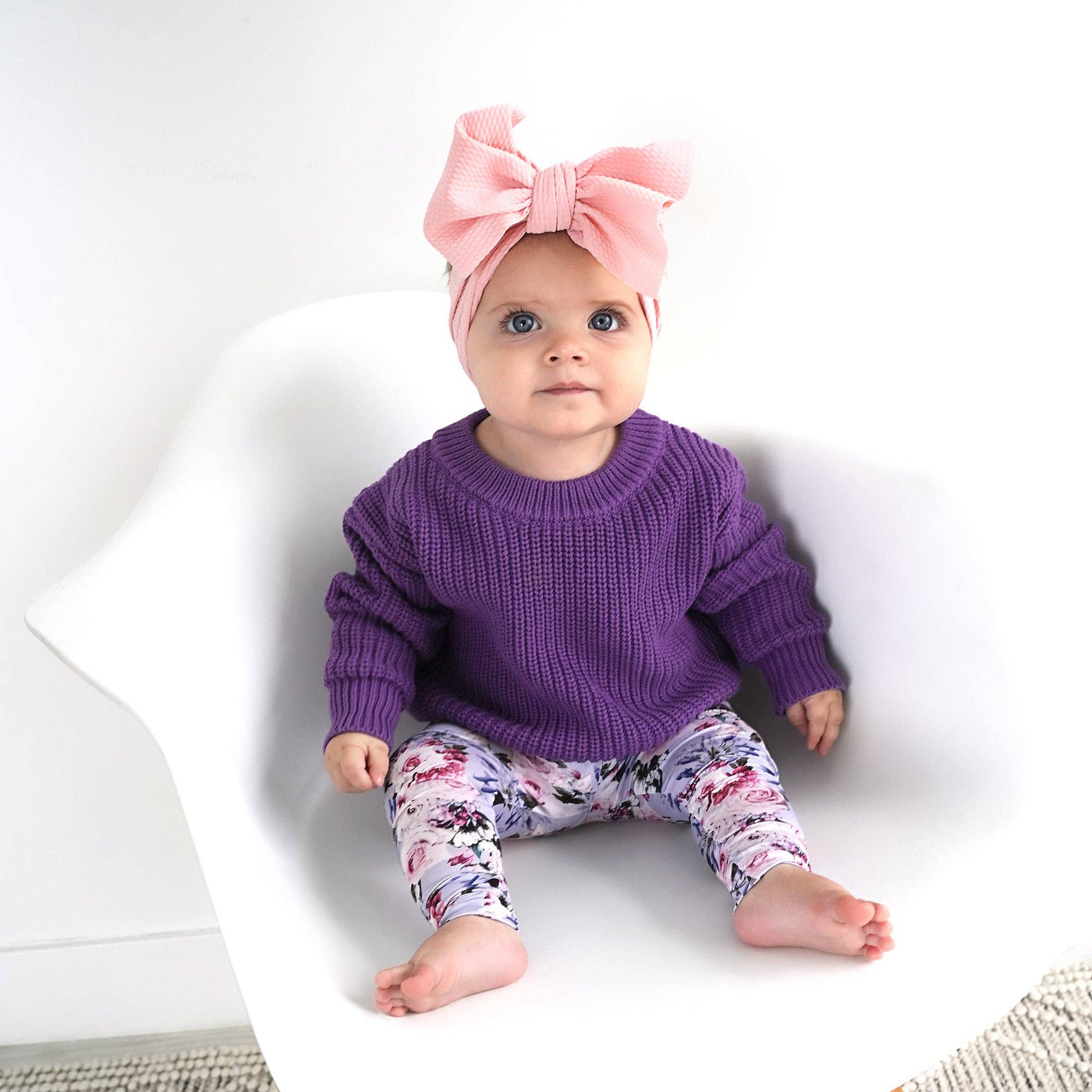 Gigi and Max Sweater: Solid Purple