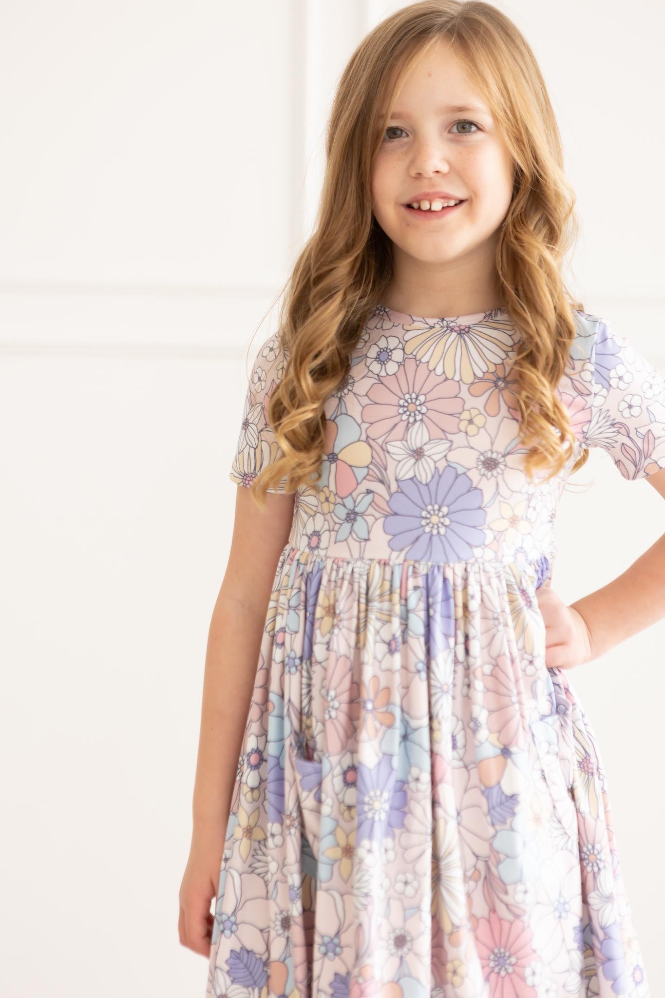 Mila & Rose:  Sweet Escape Floral S/S Pocket Twirl Dress