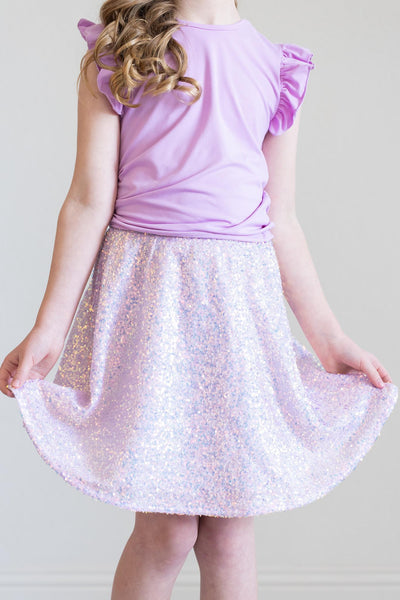 Mila & Rose:  SALE Lavender Sequin Twirl Skirt