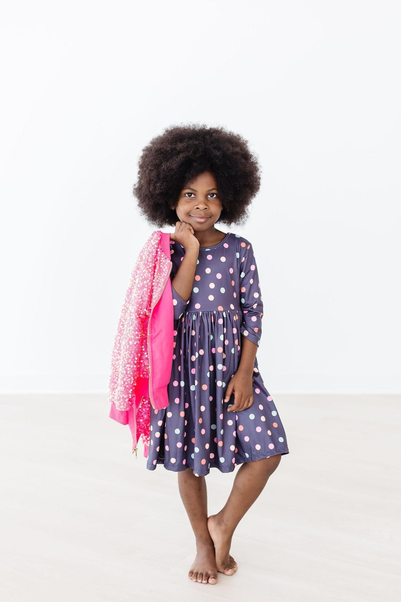 Mila & Rose:  City Girl 3/4 Sleeve Twirl Dress