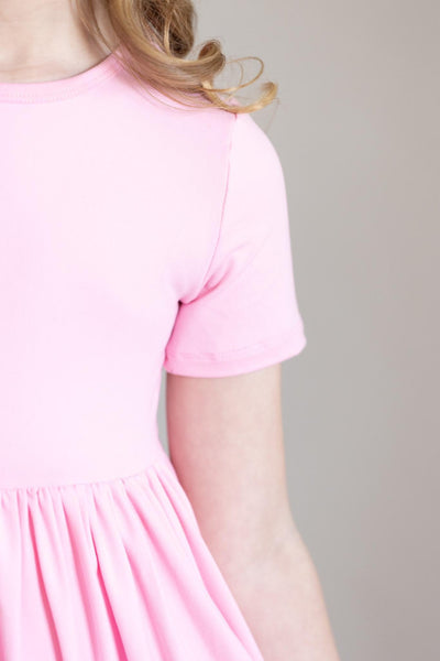 Mila & Rose:  Bubblegum Pink S/S Pocket Twirl Dress