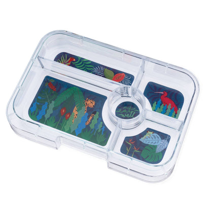 Yumbox XL Tapas 5 Compartments: Jurassic Green (Jungle Tray)