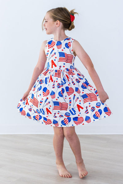 Mila & Rose:  Party in the USA Tank Twirl Dress