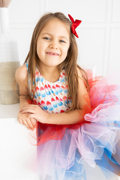 Mila & Rose:  Red, White & Cute Tank Tutu Leotard