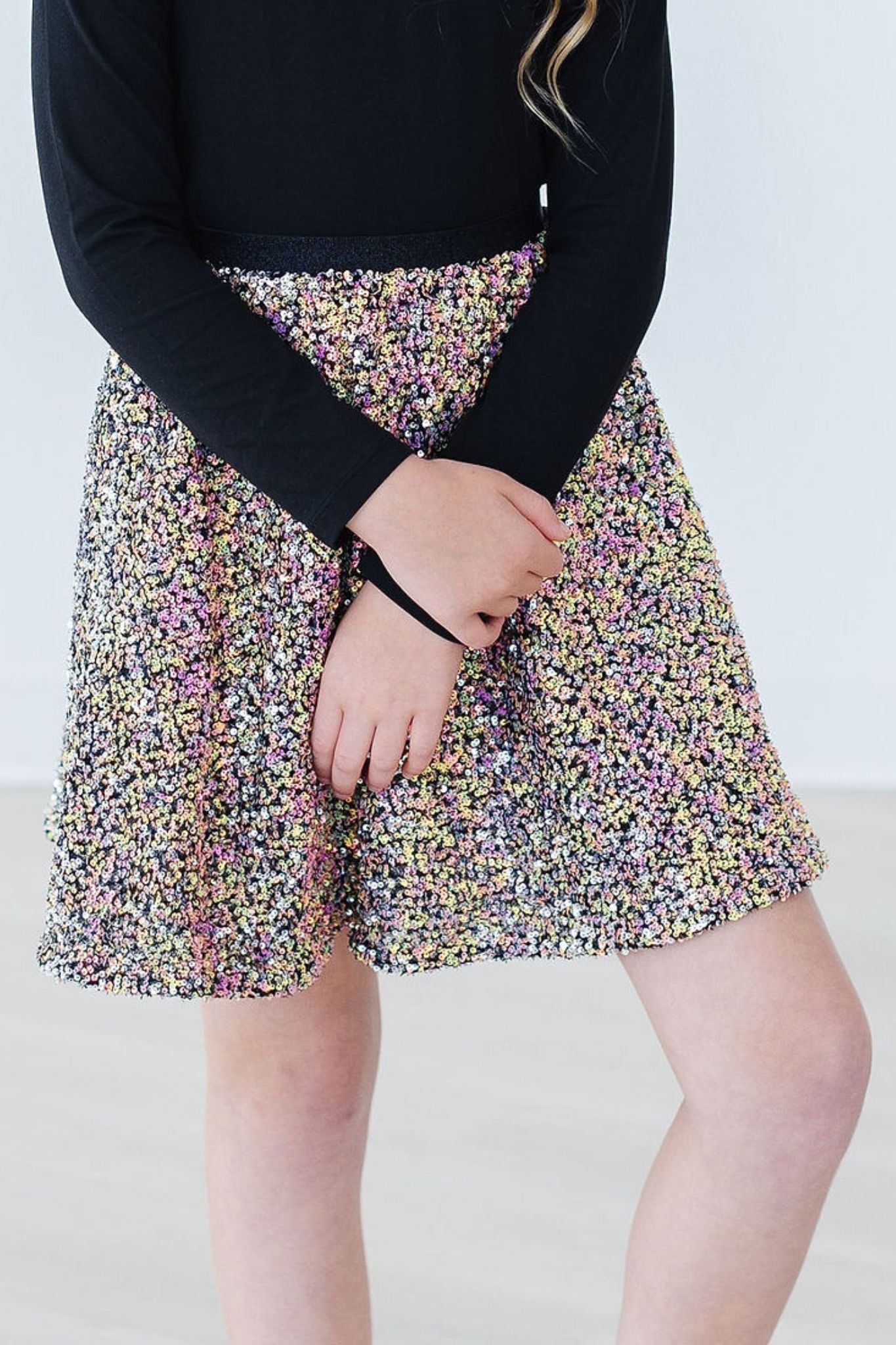 Mila & Rose:  SALE Rainbow Sequin Twirl Skirt