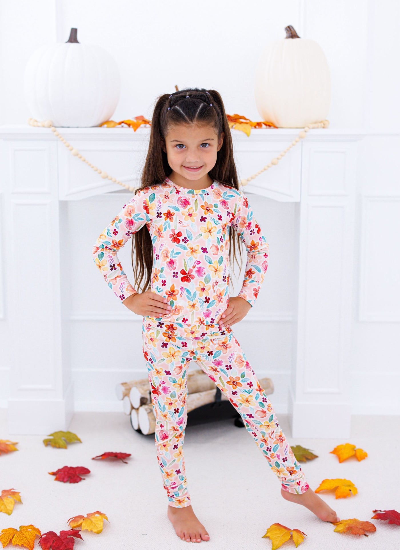 Birdie Bean Pajama Set: Pearl