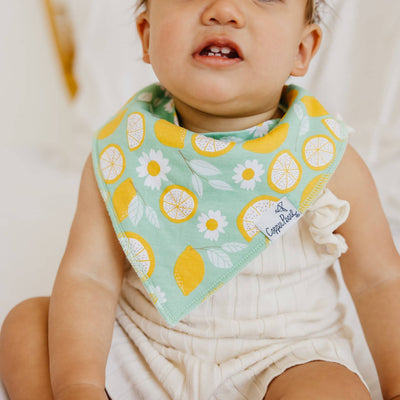 Copper Pearl Bandana Bib Set: Lemon