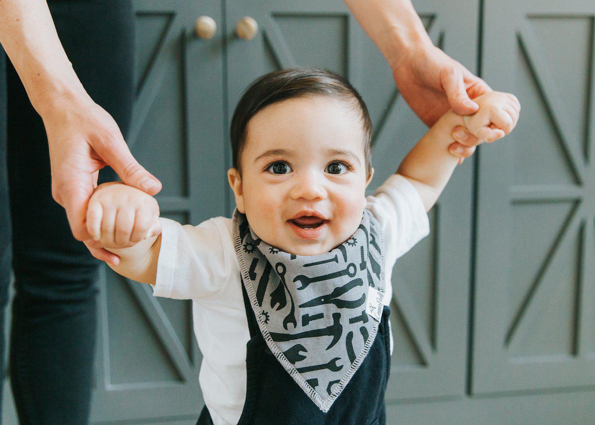 Copper Pearl Bandana Bib Set: Diesel