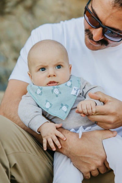 Copper Pearl Bandana Bib Set: Cove