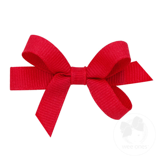 Wee Ones Classic Grosgrain Hair Bow: Red