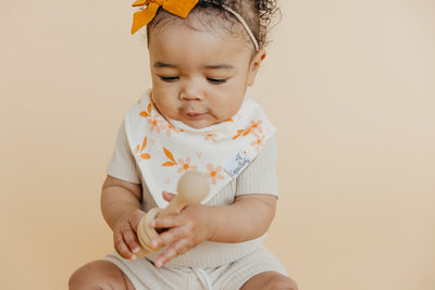 Copper Pearl Bandana Bib Set: Rue