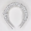 Little Lopers Ruched Satin Headband: White