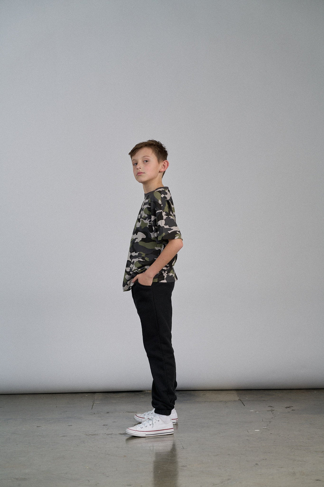 Little Bipsy Oversized Tee: Army Camo