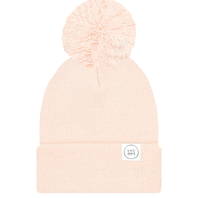 Lou Lou and Company Beanie with Pom: Blush Pink