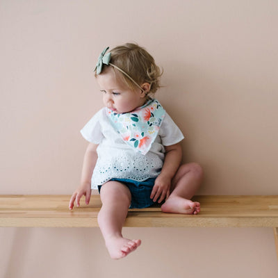 Copper Pearl Bandana Bib Set: Leilani