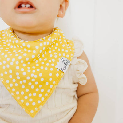 Copper Pearl Bandana Bib Set: Lemon