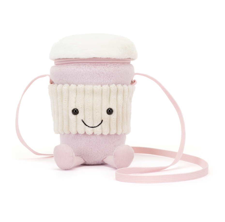 Jellycat: Amuseable Pink Coffee-To-Go Bag (8")