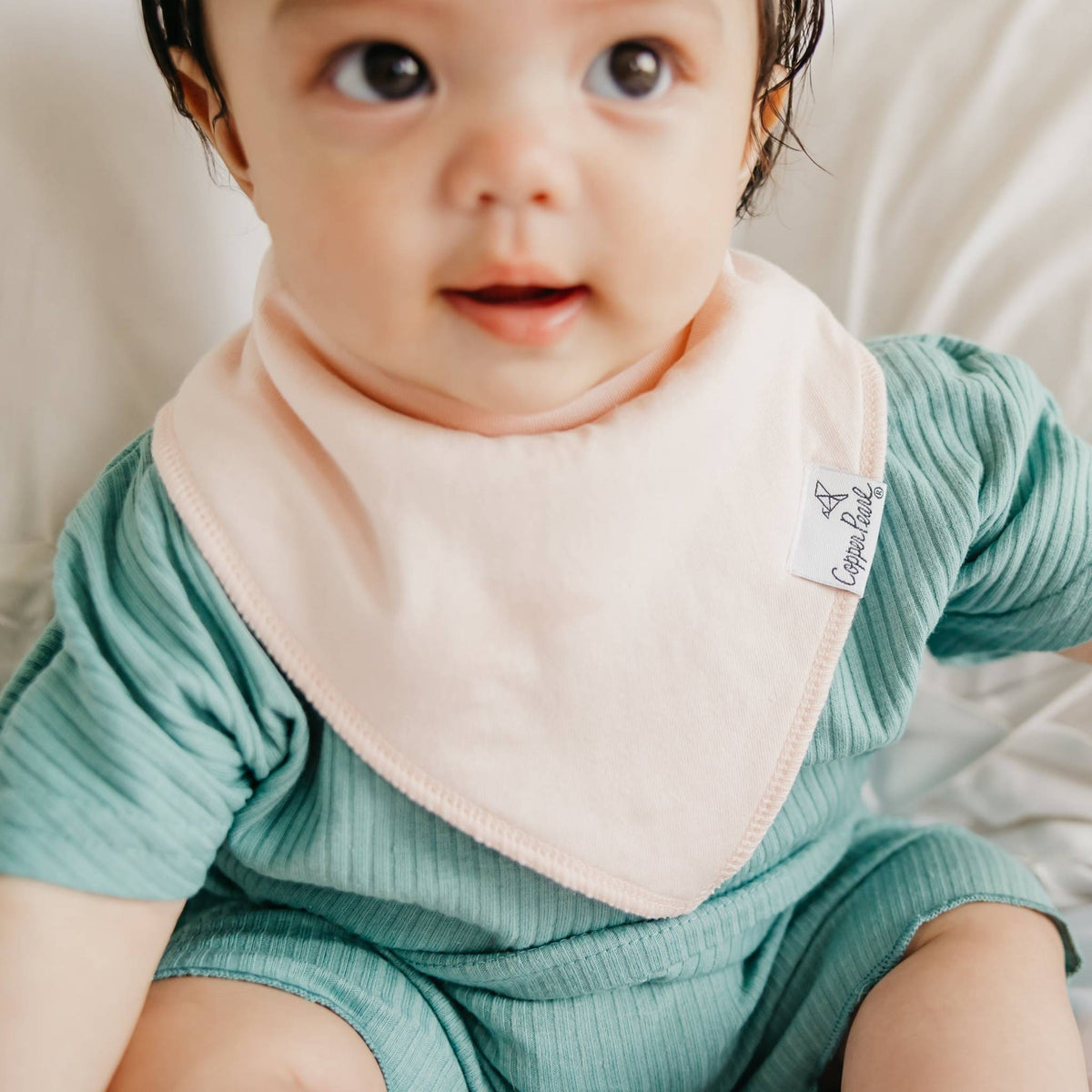 Copper Pearl Bandana Bib Set: Lemon