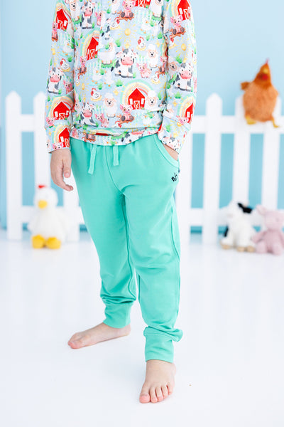 Birdie Bean Sweatpants: Solid Neptune