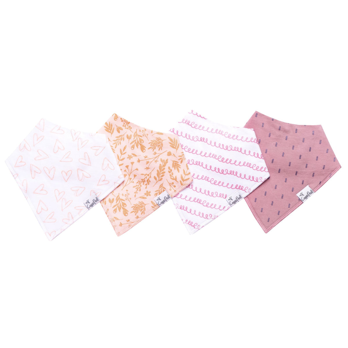 Copper Pearl Bandana Bib Set: Lola