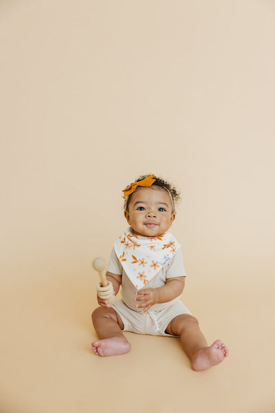 Copper Pearl Bandana Bib Set: Rue