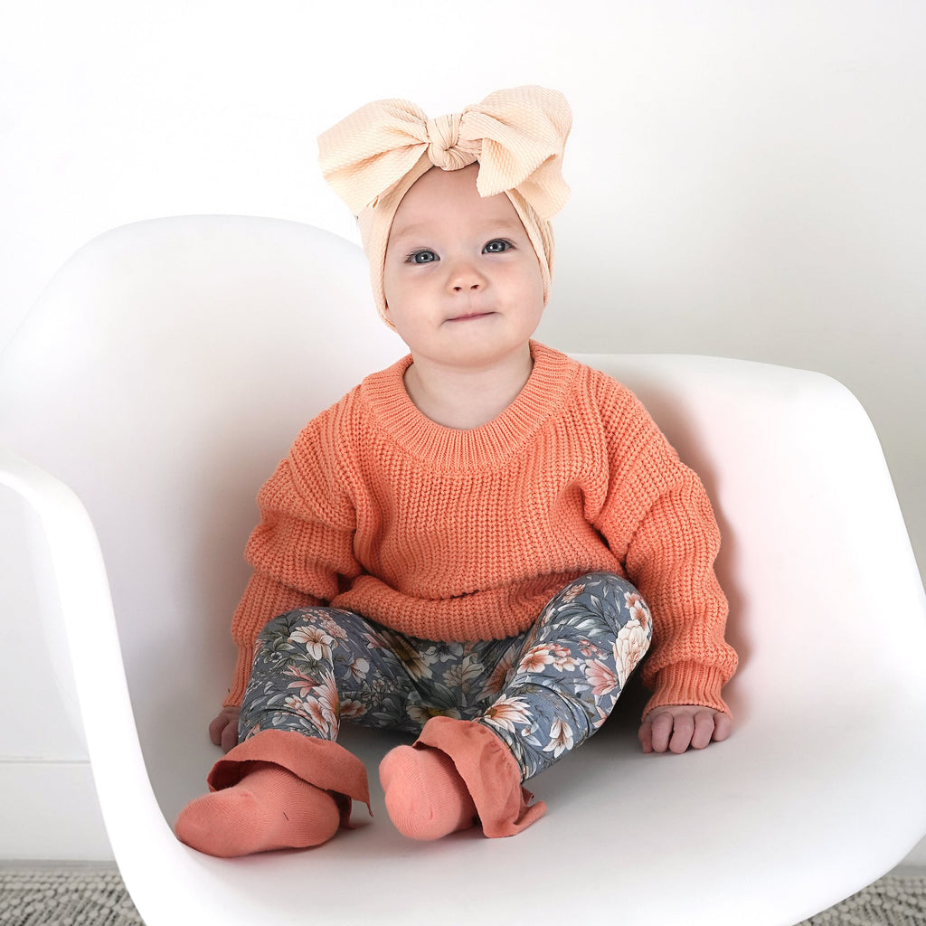 Gigi and Max Sweater: Solid Peach