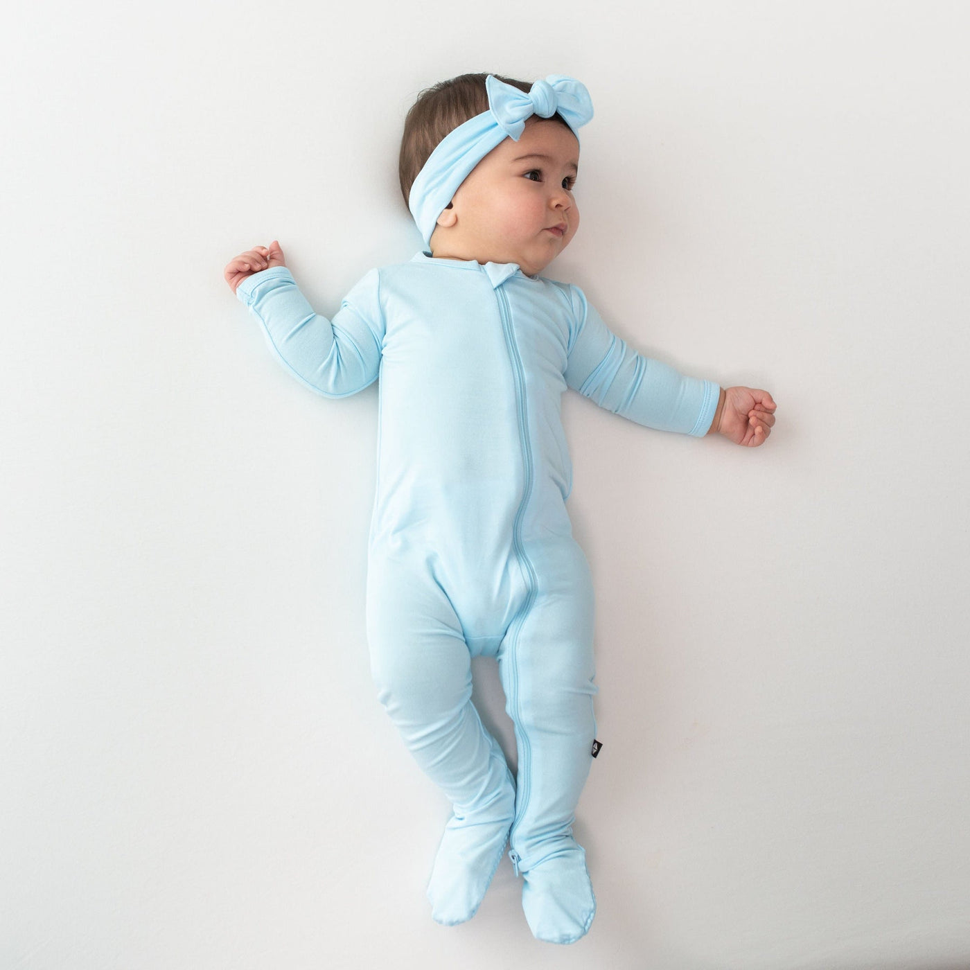 Kyte Baby Zippered Footie: Powder