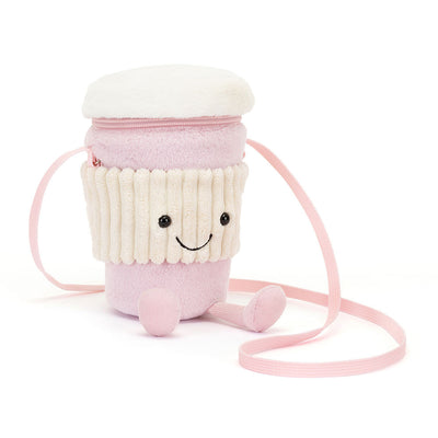 Jellycat: Amuseable Pink Coffee-To-Go Bag (8")