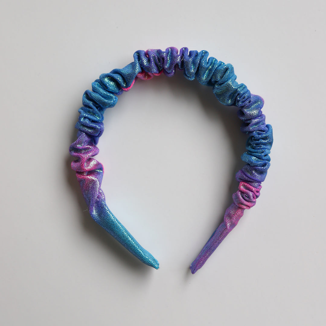 Little Lopers Ruched Headband: Cotton Candy Shimmer