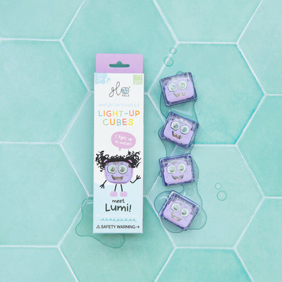 Glo Pals: 4 Pack Light Up Cubes Purple - Lumi