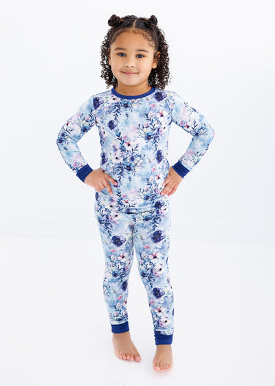 Birdie Bean Pajama Set: Winter Floral