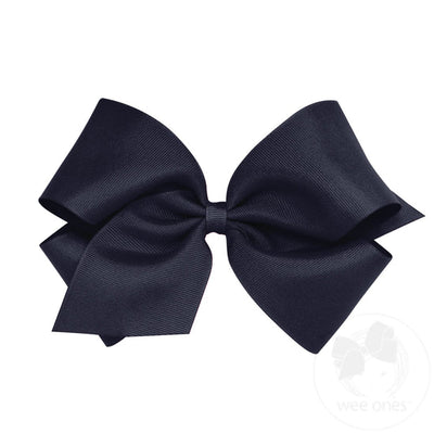 Wee Ones Classic Grosgrain Hair Bow: Navy