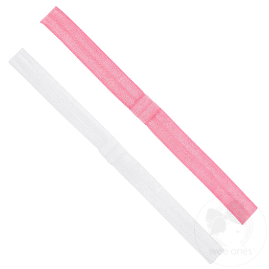 Wee Ones Add-a-Bow Two Pack: White and Light Pink