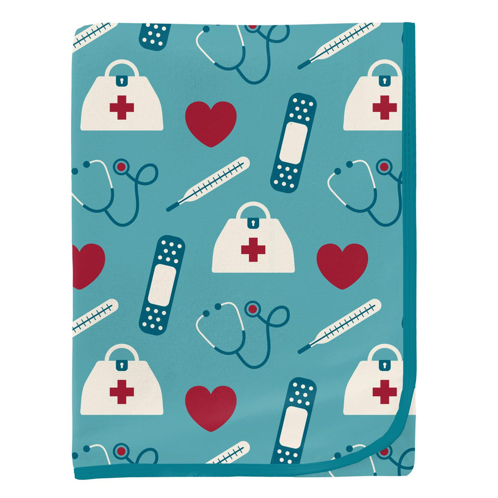 Kickee Pants Swaddling Blanket: Glacier Medicine