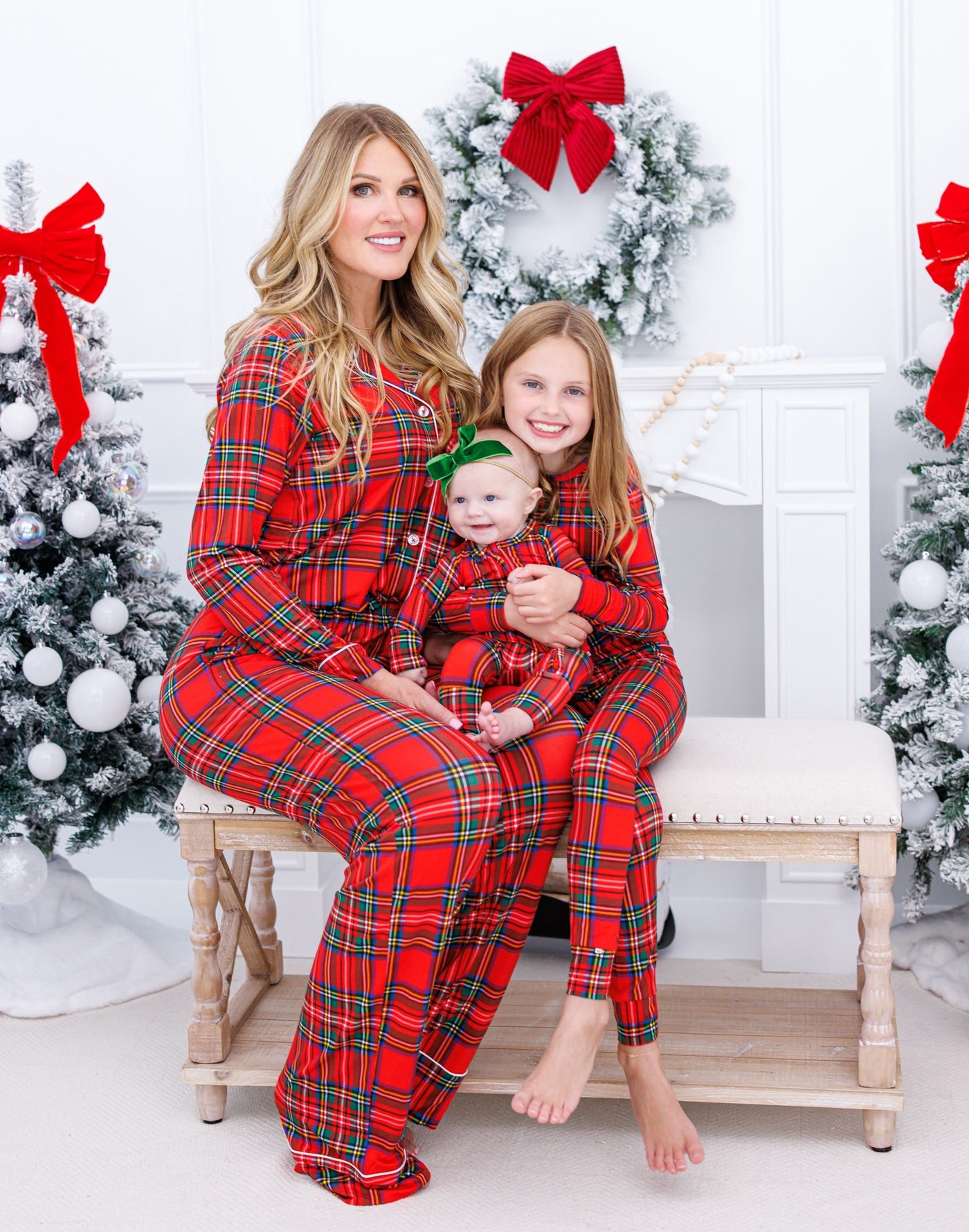 Birdie Bean Pajama Set: Tartan Plaid