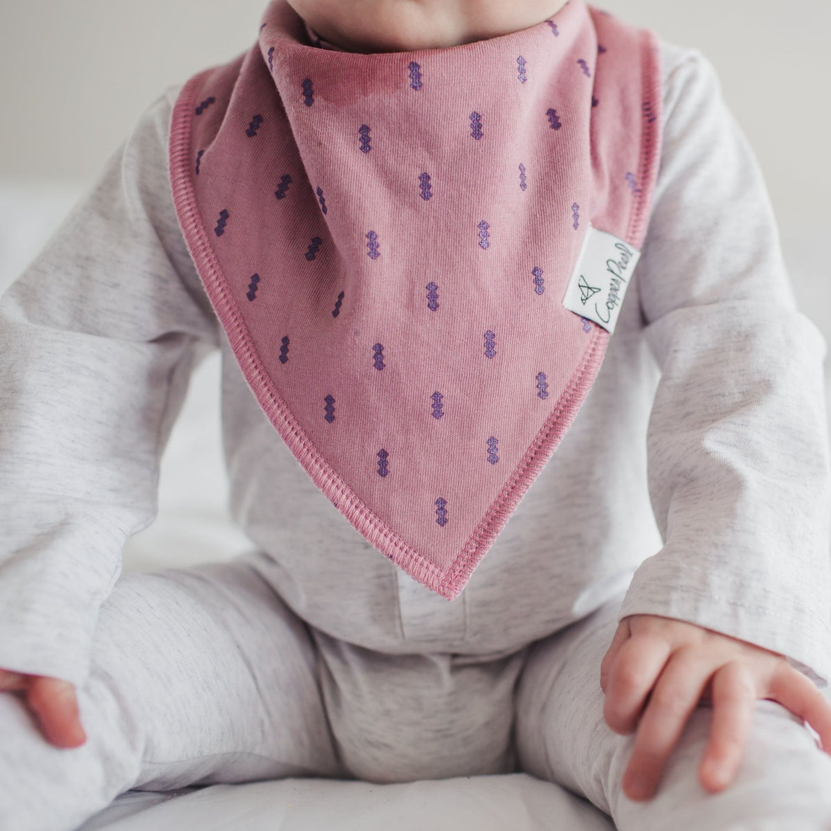 Copper Pearl Bandana Bib Set: Lola