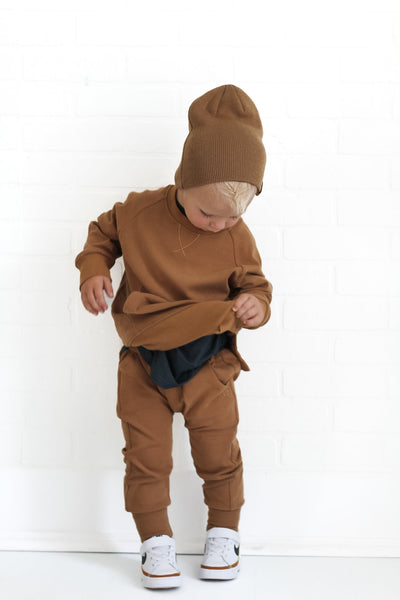 Little Bipsy Joggers: Caramel