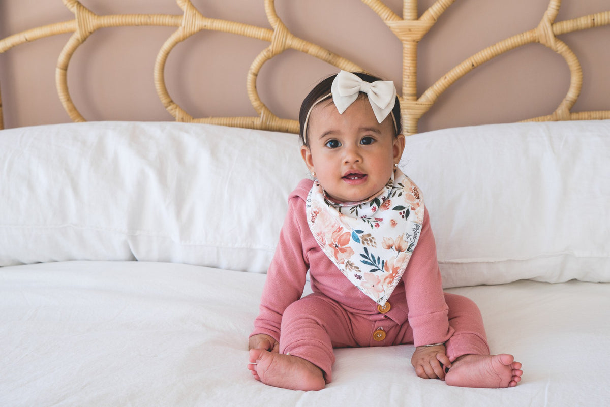 Copper Pearl Bandana Bib Set: Autumn