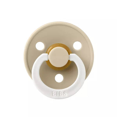 BIBS Pacifiers Classic Round (Single): Vanilla Glow-in-the-Dark