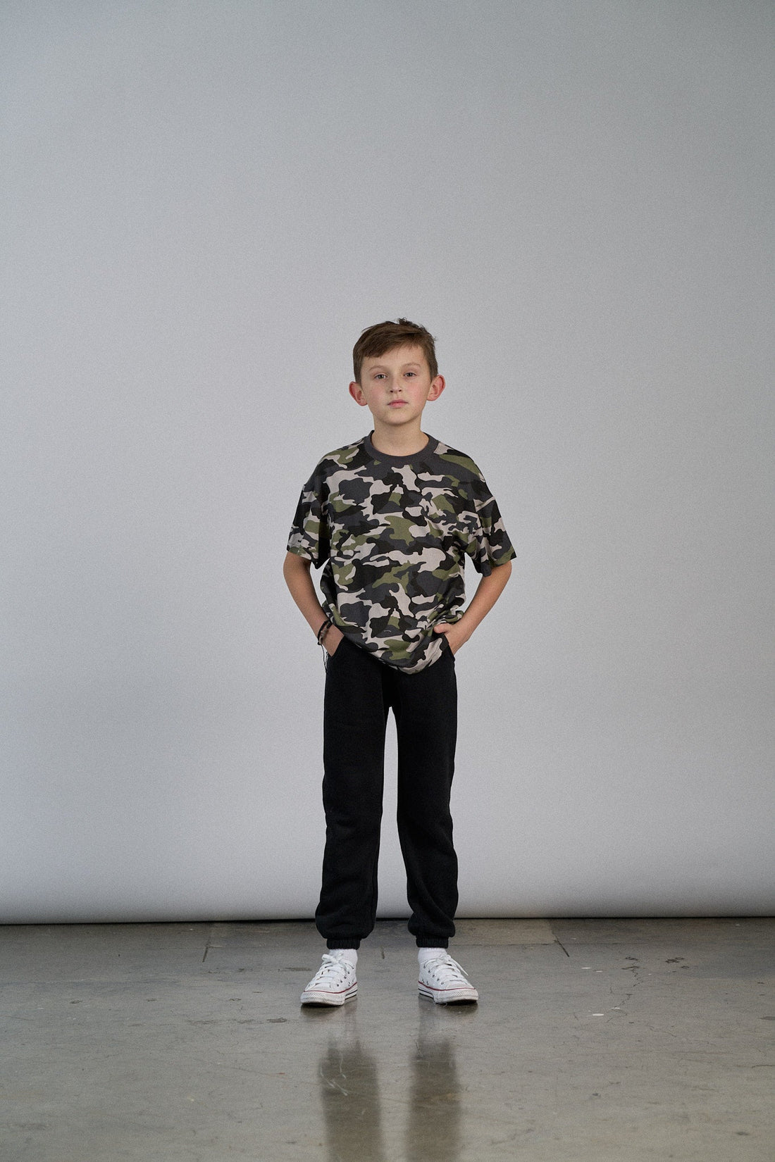 Little Bipsy Oversized Tee: Army Camo