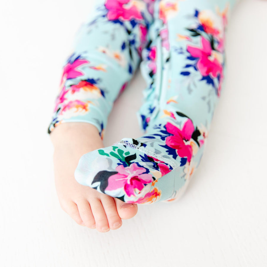 Dreamiere Convertible Ruffle Footie: In Full Bloom