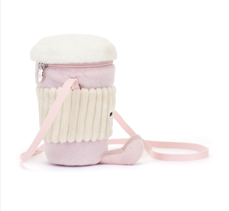 Jellycat: Amuseable Pink Coffee-To-Go Bag (8")