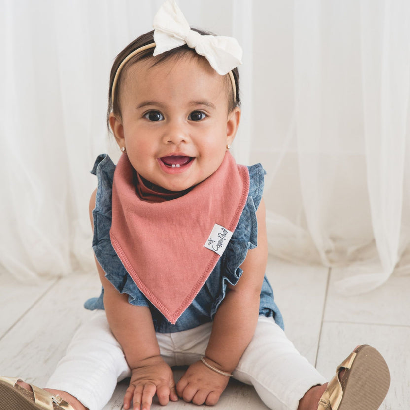 Copper Pearl Bandana Bib Set: Jade