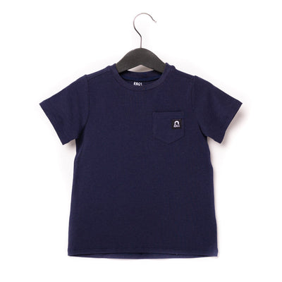 RAGS Essentials Short Sleeve Chest Pocket Rounded Kids Tee: Navy