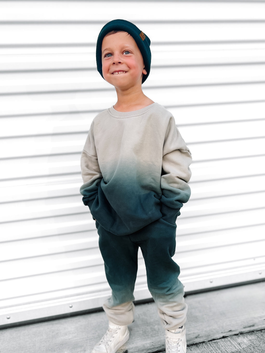 Little Bipsy Elevated Crewneck: Night Fall Ombre